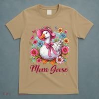 Silly Goose Blessed Mom Coquette Mothers Day Mom Goose T-Shirt thumb 5