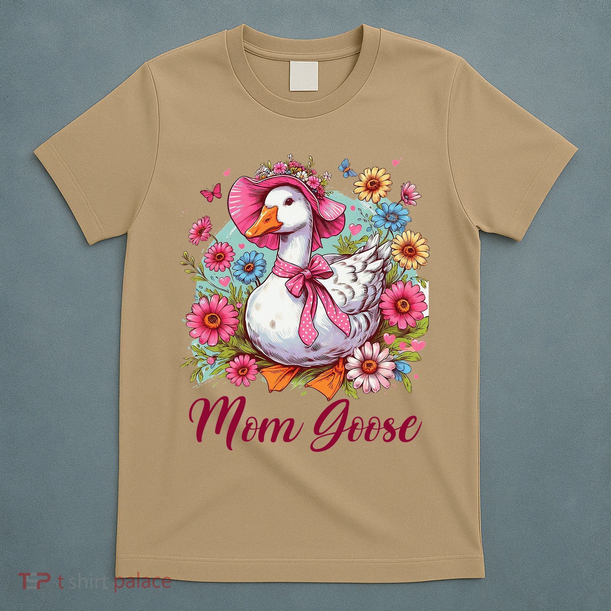 Silly Goose Blessed Mom Coquette Mothers Day Mom Goose T-Shirt