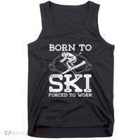 Ski Goggles Born To Ski Forced To Work Gift For Skier Tank Top thumb 0