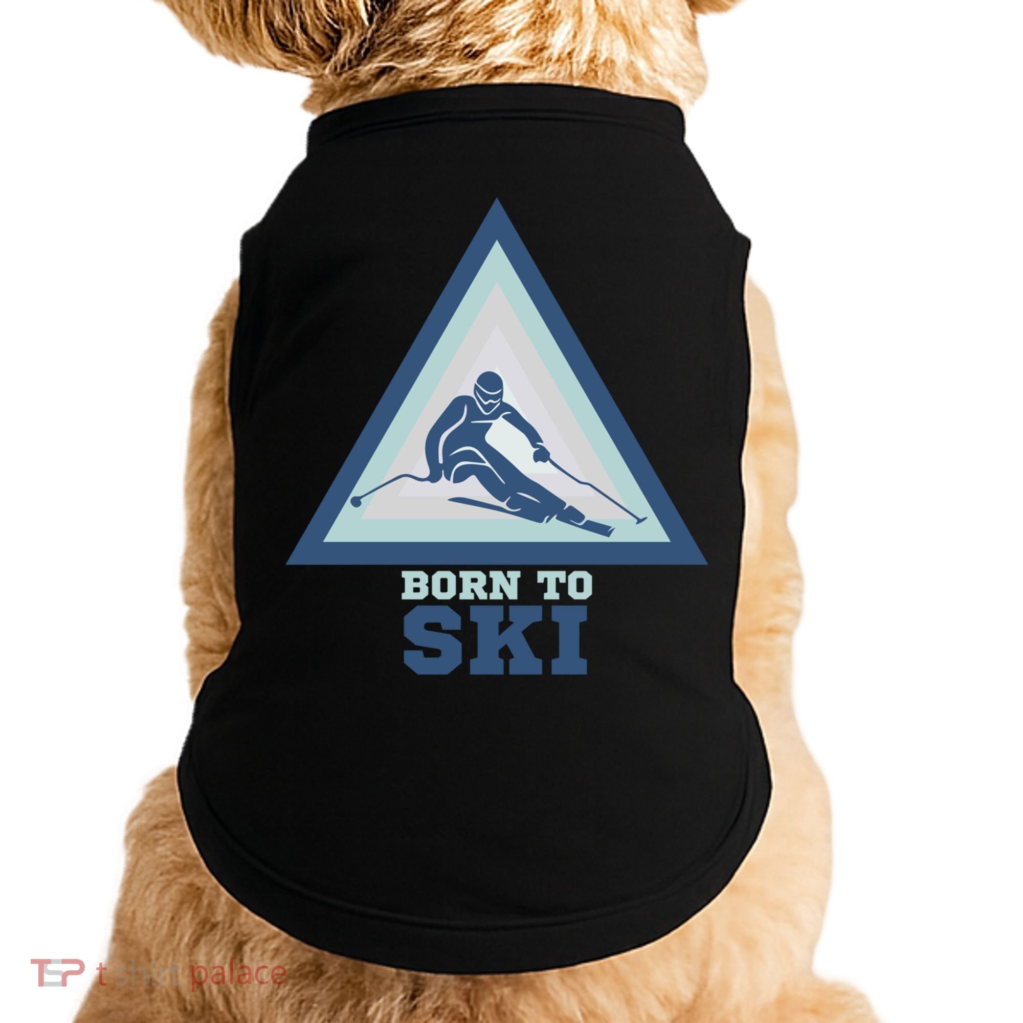 Ski Goggles Born To Ski Gift For Skier Doggie Tank