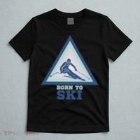 Ski Goggles Born To Ski Gift For Skier T-Shirt thumb 5