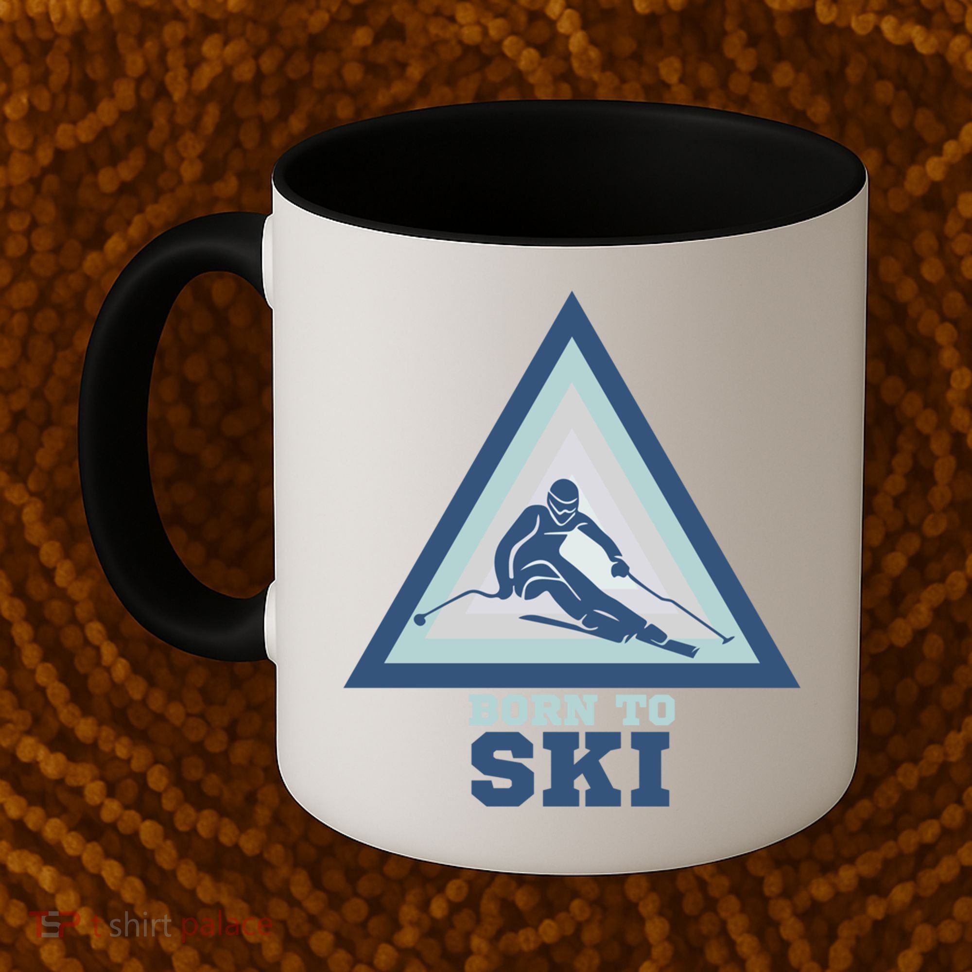 Ski Goggles Born To Ski Gift For Skier Coffee Mug