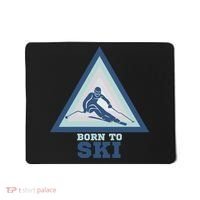 Ski Goggles Born To Ski Gift For Skier Mousepad thumb 0
