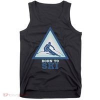 Ski Goggles Born To Ski Gift For Skier Tank Top thumb 0