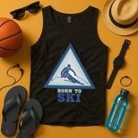 Ski Goggles Born To Ski Gift For Skier Tank Top thumb 4