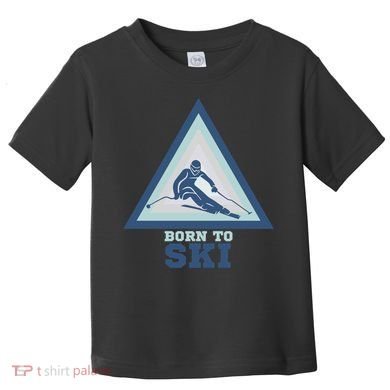 Ski Goggles Born To Ski Gift For Skier Toddler T-Shirt