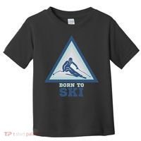 Ski Goggles Born To Ski Gift For Skier Toddler T-Shirt thumb 0