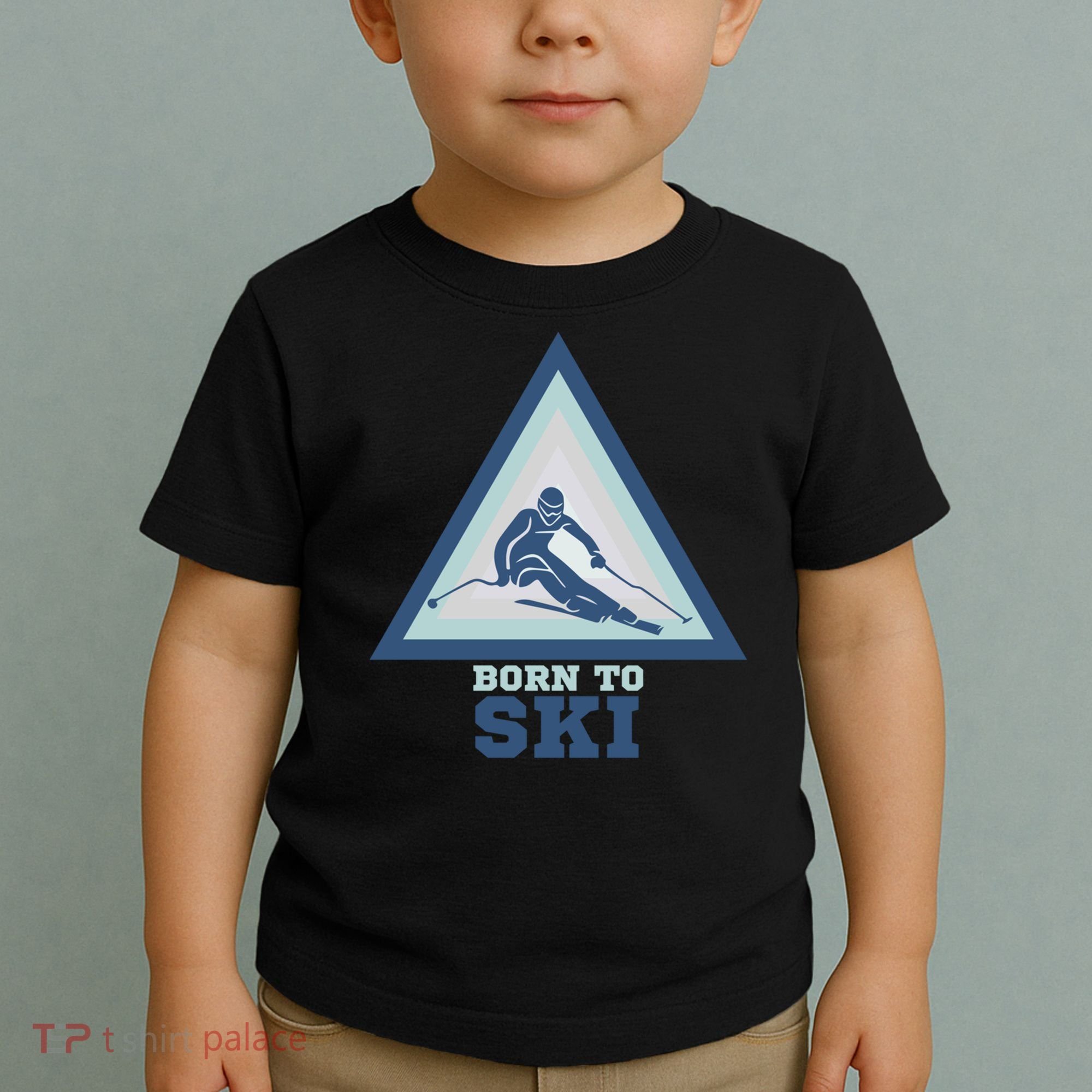 Ski Goggles Born To Ski Gift For Skier Toddler T-Shirt