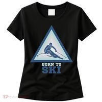 Ski Goggles Born To Ski Gift For Skier Women's T-Shirt thumb 0