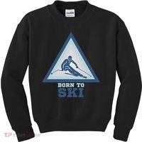 Ski Goggles Born To Ski Gift For Skier Kids Sweatshirt thumb 0