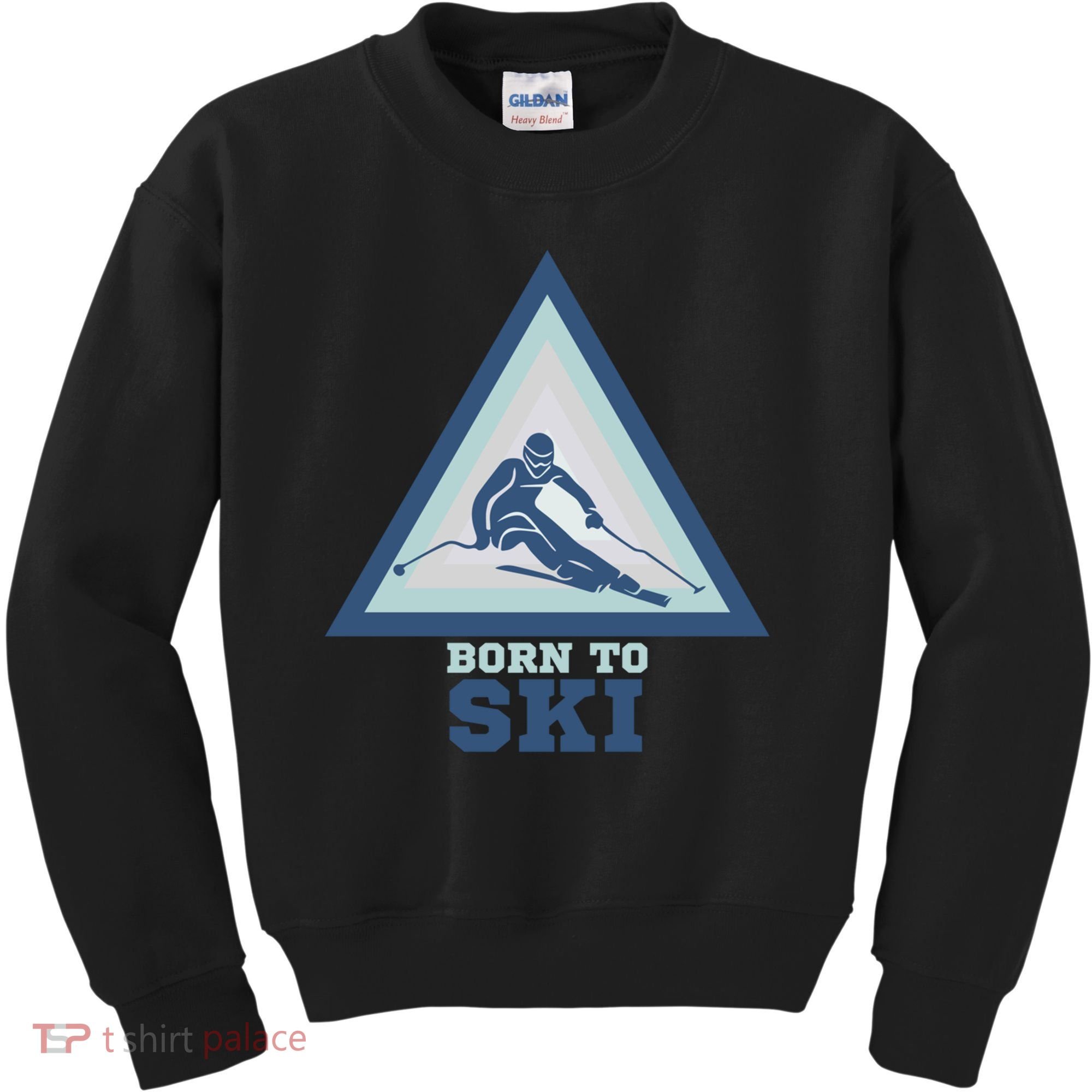 Ski Goggles Born To Ski Gift For Skier Kids Sweatshirt