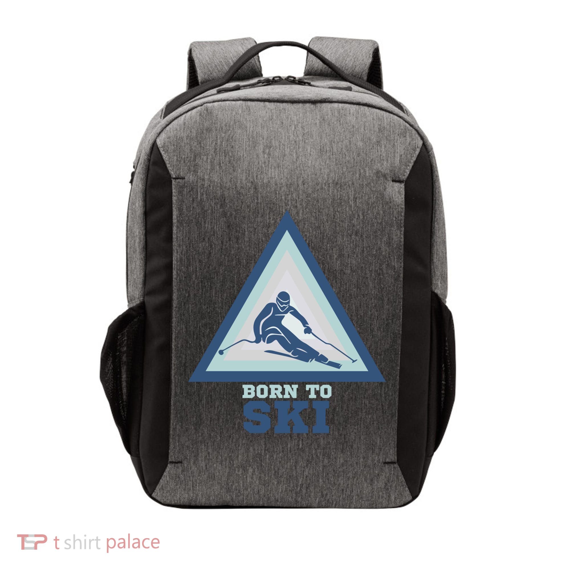 Ski Goggles Born To Ski Gift For Skier Vector Backpack