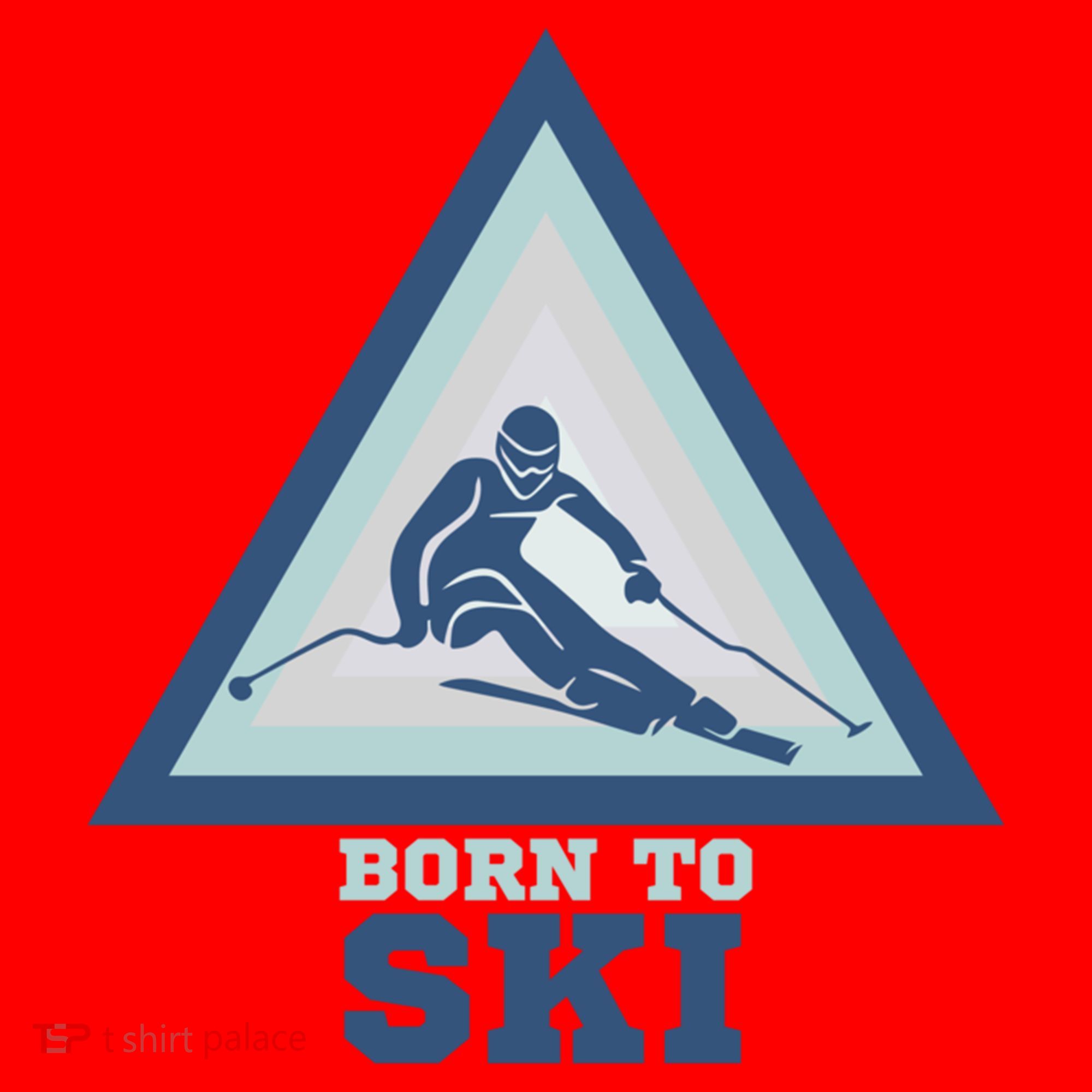 Ski Goggles Born To Ski Gift For Skier Santa Hat
