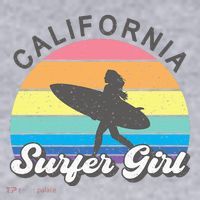 Surfer Girl California Surfing Surf Beach Women's Sweatshirt thumb 2