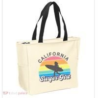 Surfer Girl California Surfing Surf Beach Tote Bag thumb 2