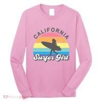 Surfer Girl California Surfing Surf Beach Long Sleeve Shirt thumb 0