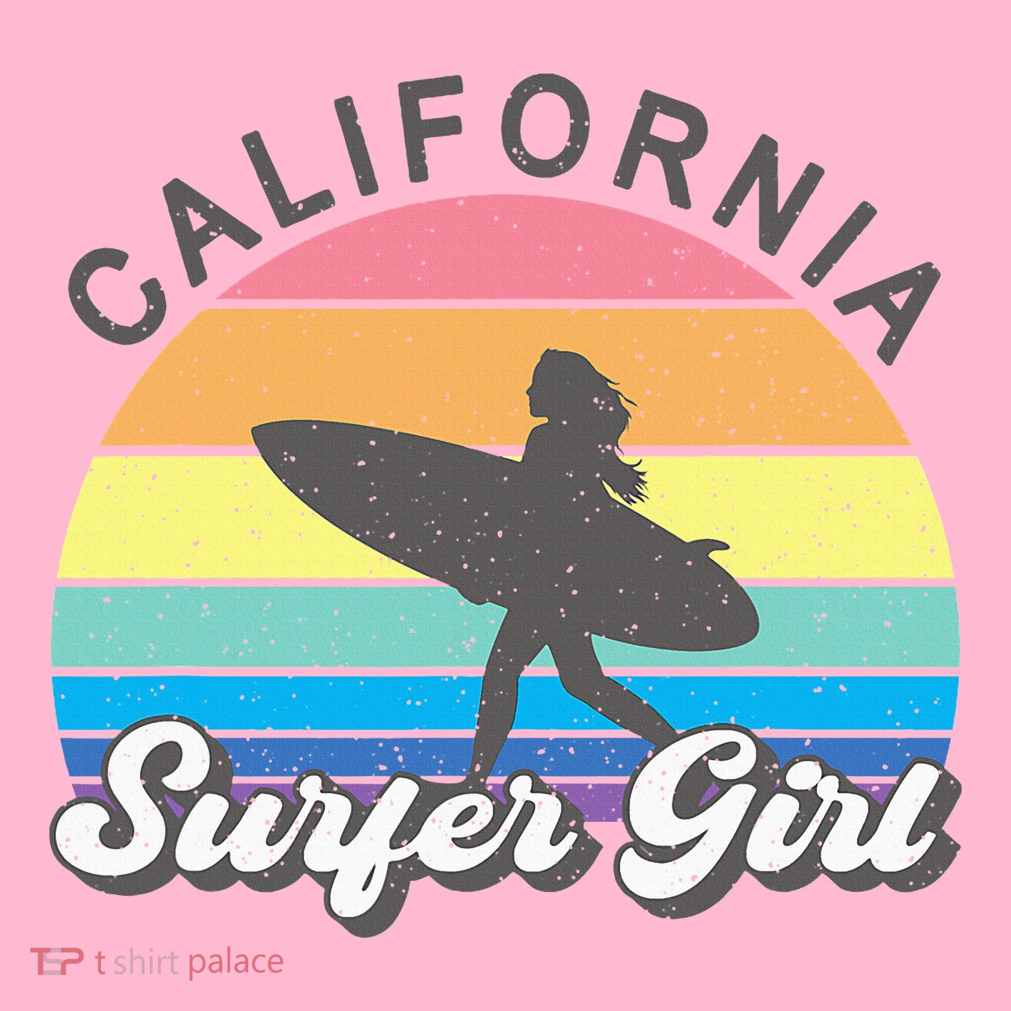 Surfer Girl California Surfing Surf Beach Long Sleeve Shirt