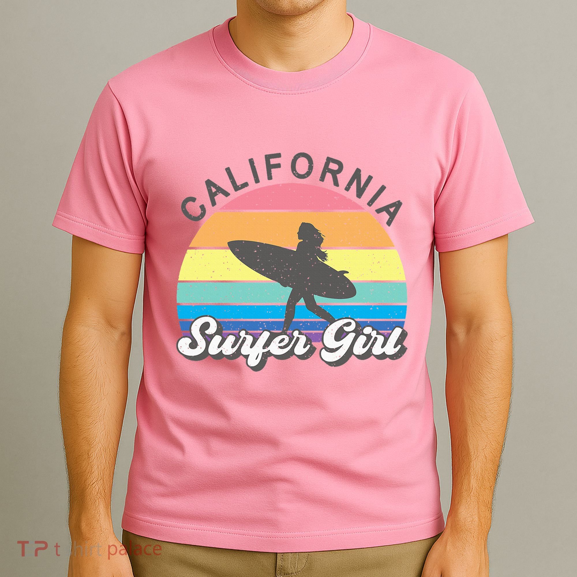 Surfer Girl California Surfing Surf Beach T-Shirt