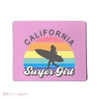 Surfer Girl California Surfing Surf Beach Mousepad thumb 0