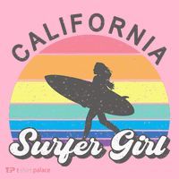 Surfer Girl California Surfing Surf Beach Mousepad thumb 1