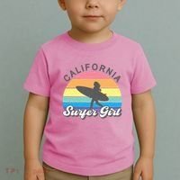 Surfer Girl California Surfing Surf Beach Toddler T-Shirt thumb 2