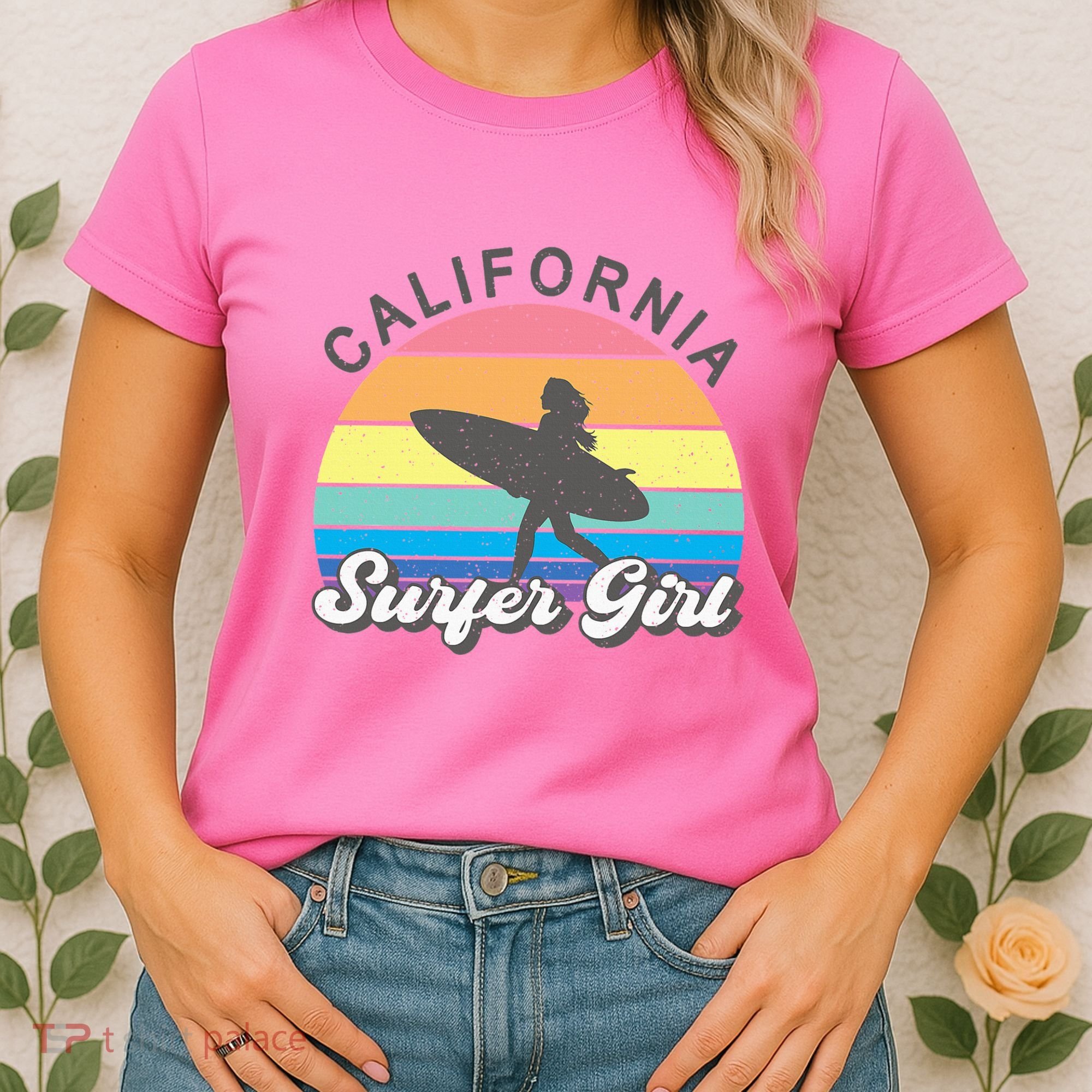 Surfer Girl California Surfing Surf Beach Women's T-Shirt