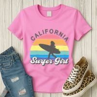 Surfer Girl California Surfing Surf Beach Women's T-Shirt thumb 3