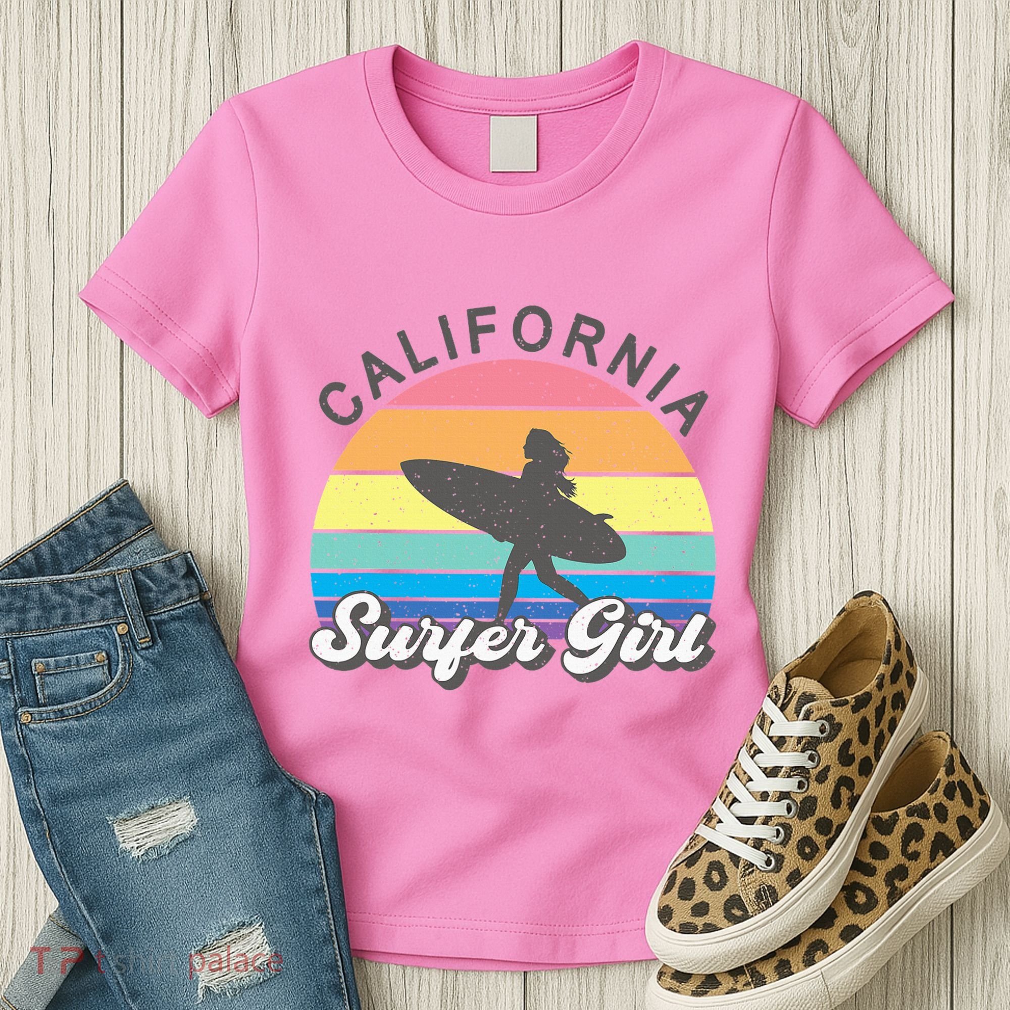 Surfer Girl California Surfing Surf Beach Women's T-Shirt
