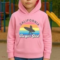Surfer Girl California Surfing Surf Beach Kids Hoodie thumb 2