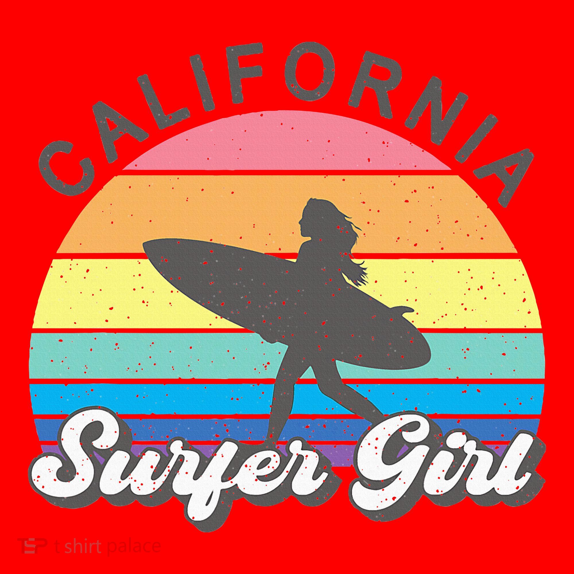 Surfer Girl California Surfing Surf Beach Santa Hat