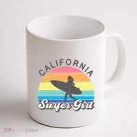 Surfer Girl California Surfing Surf Beach Coffee Mug thumb 1