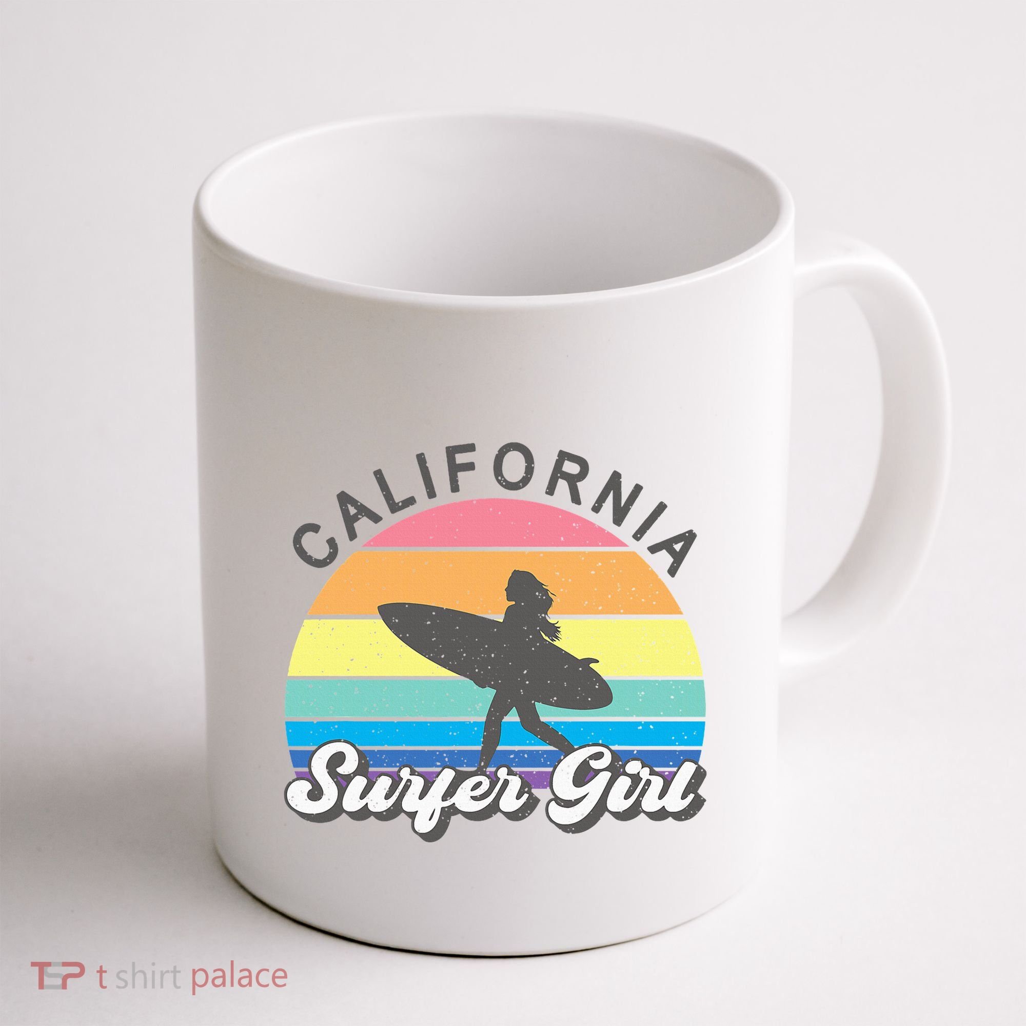 Surfer Girl California Surfing Surf Beach Coffee Mug