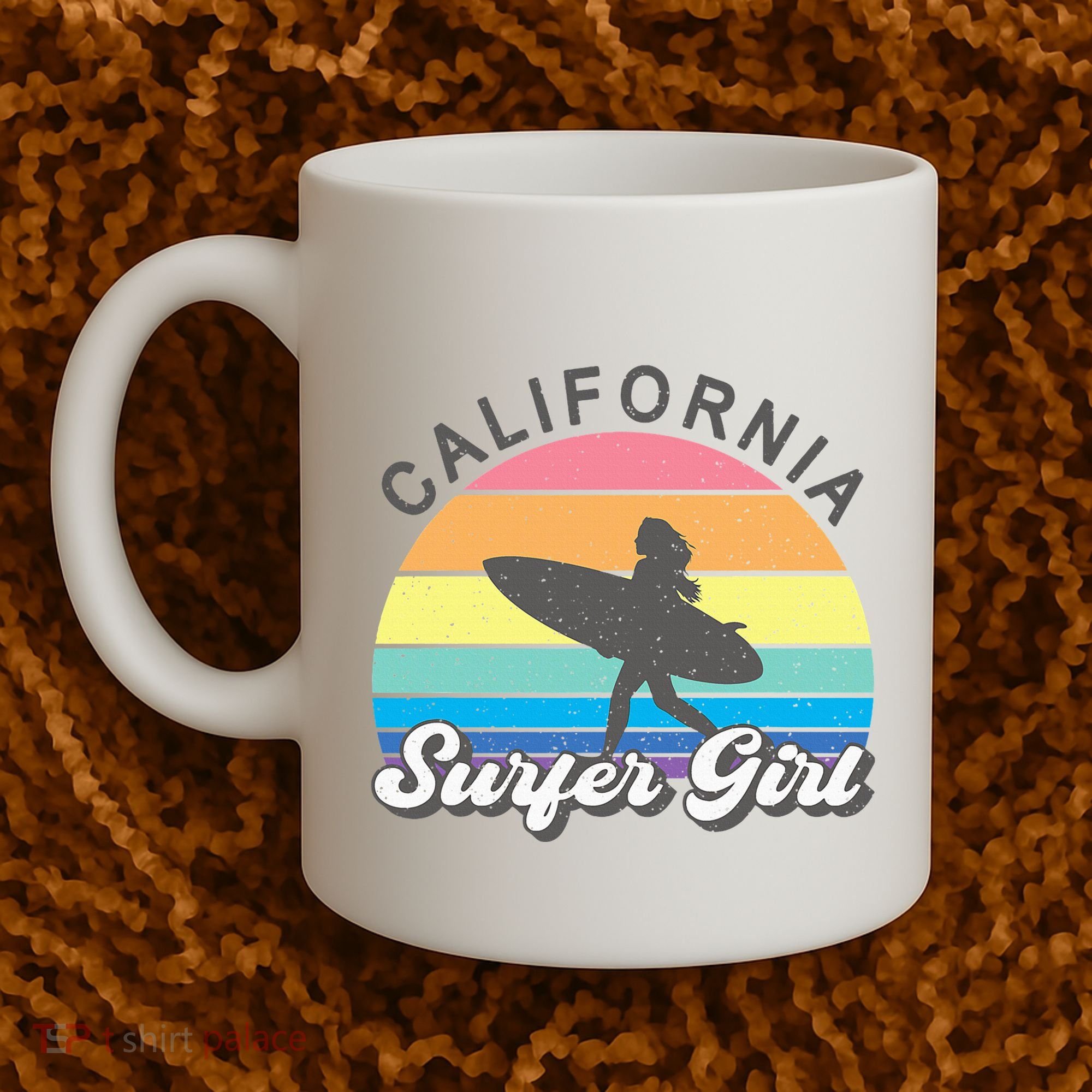 Surfer Girl California Surfing Surf Beach Coffee Mug