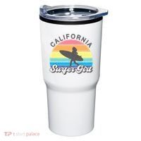 Surfer Girl California Surfing Surf Beach Tumbler thumb 0
