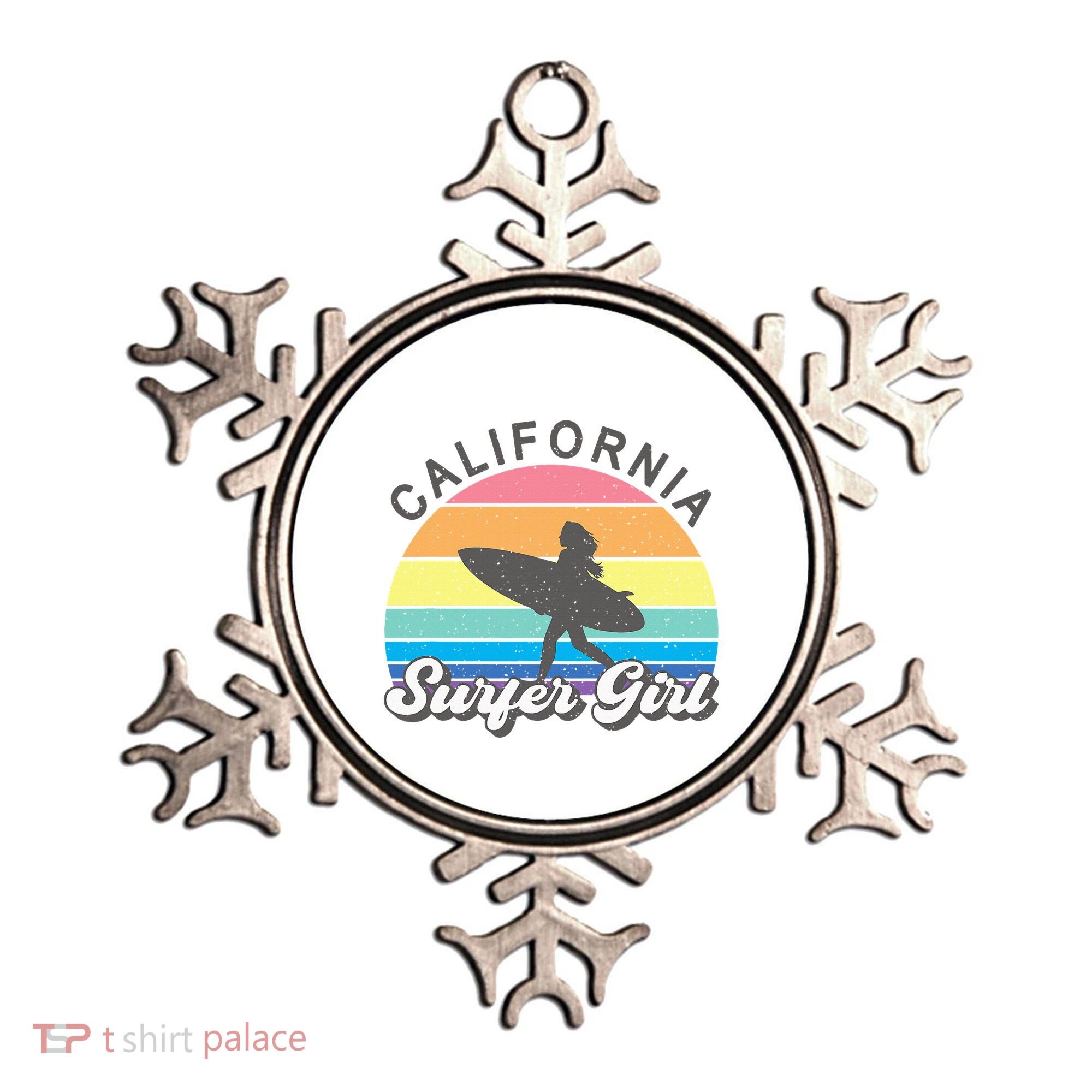 Surfer Girl California Surfing Surf Beach Ornament