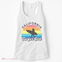 Surfer Girl California Surfing Surf Beach Women's Tank Top thumb 0