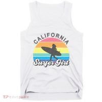 Surfer Girl California Surfing Surf Beach Tank Top thumb 0