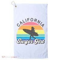 Surfer Girl California Surfing Surf Beach Golf Towel thumb 0