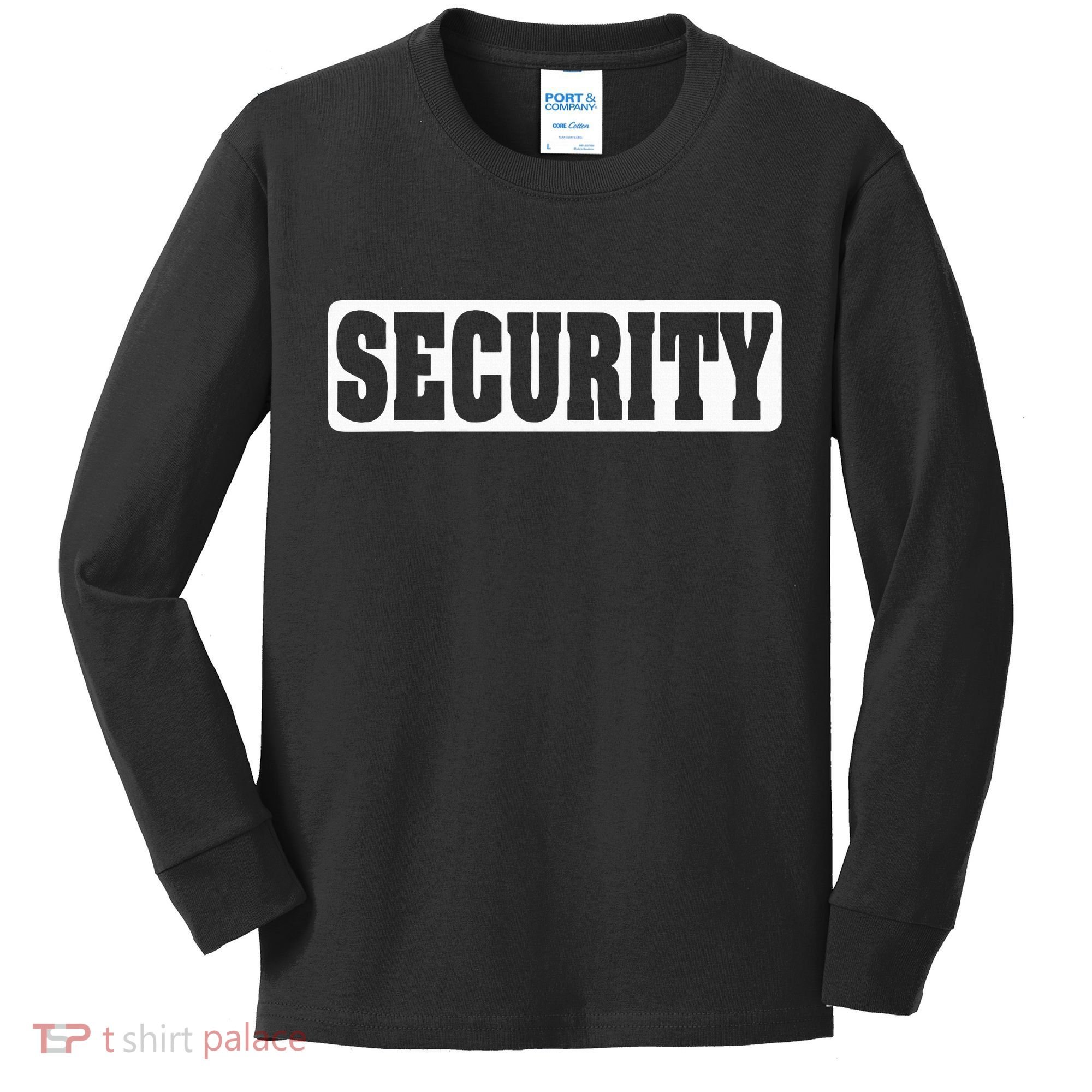 Security Guard Costume Security Officer  Kids Long Sleeve Shirt