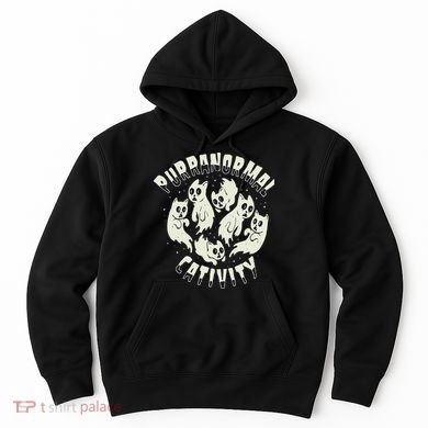 Spooky Ghost Cat Paranormal Funny Activity Hoodie