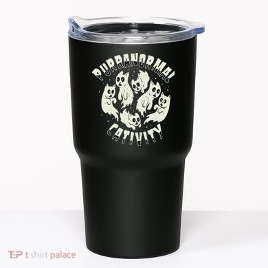 Spooky Ghost Cat Paranormal Funny Activity Tumbler
