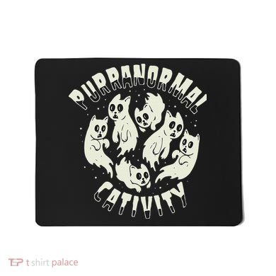 Spooky Ghost Cat Paranormal Funny Activity Mousepad