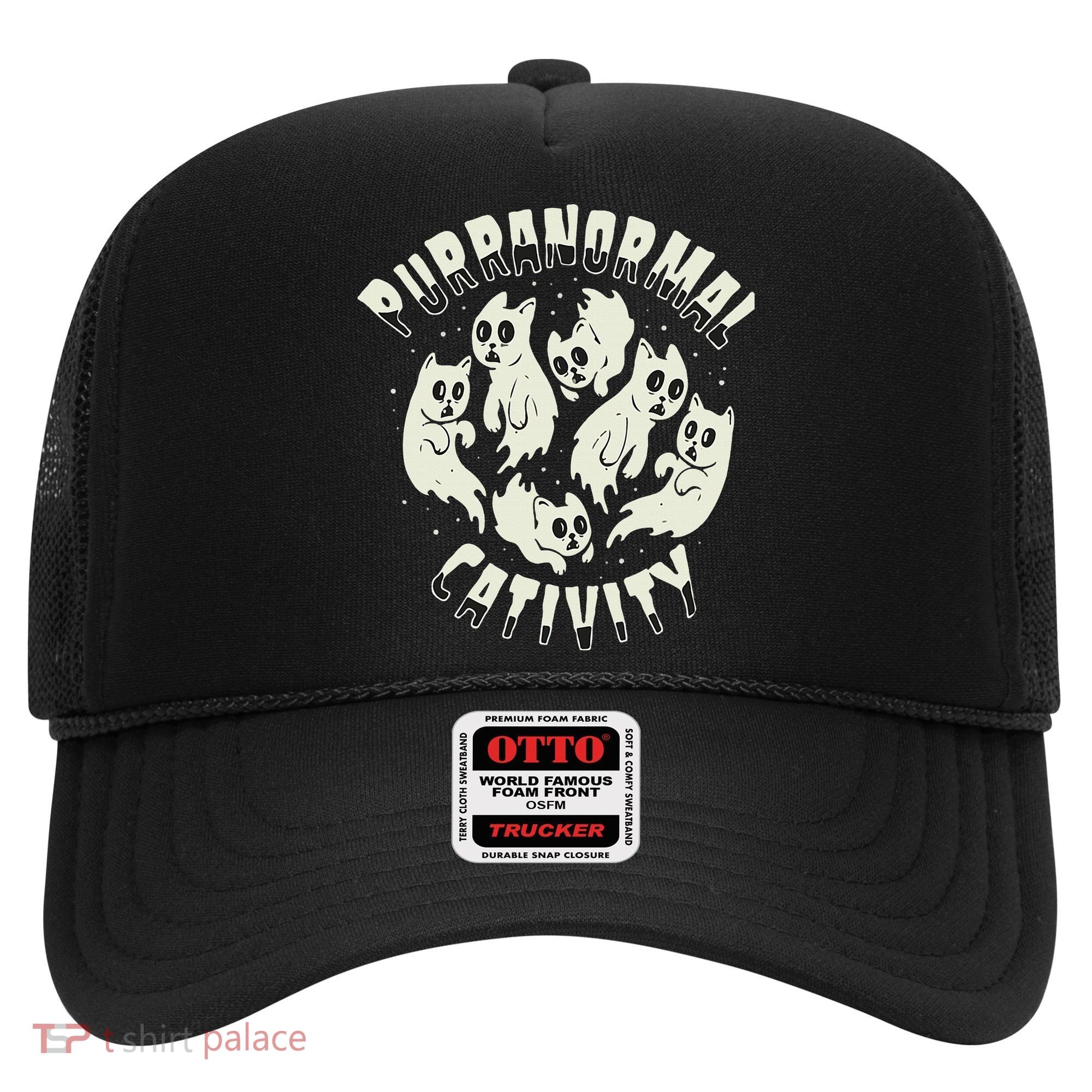 Spooky Ghost Cat Paranormal Funny Activity Hat