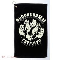 Spooky Ghost Cat Paranormal Funny Activity Golf Towel thumb 0