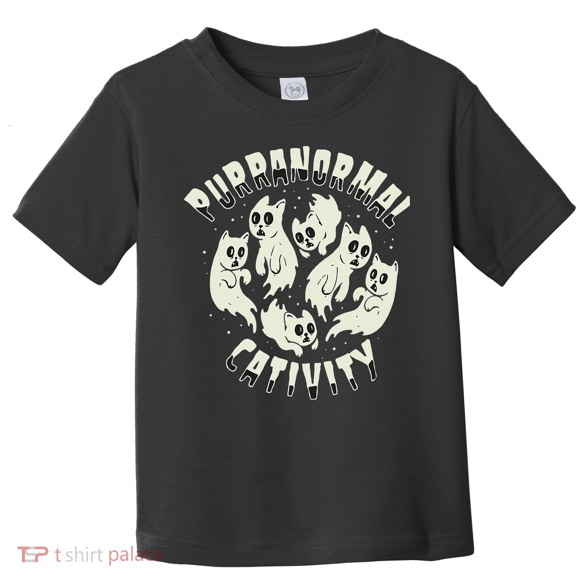 Spooky Ghost Cat Paranormal Funny Activity Toddler T-Shirt