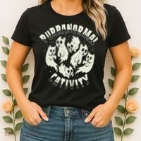 Spooky Ghost Cat Paranormal Funny Activity Women's T-Shirt thumb 2