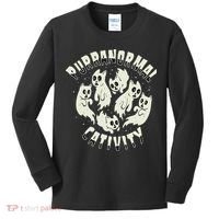 Spooky Ghost Cat Paranormal Funny Activity Kids Long Sleeve Shirt thumb 0