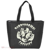 Spooky Ghost Cat Paranormal Funny Activity Tote Bag thumb 0