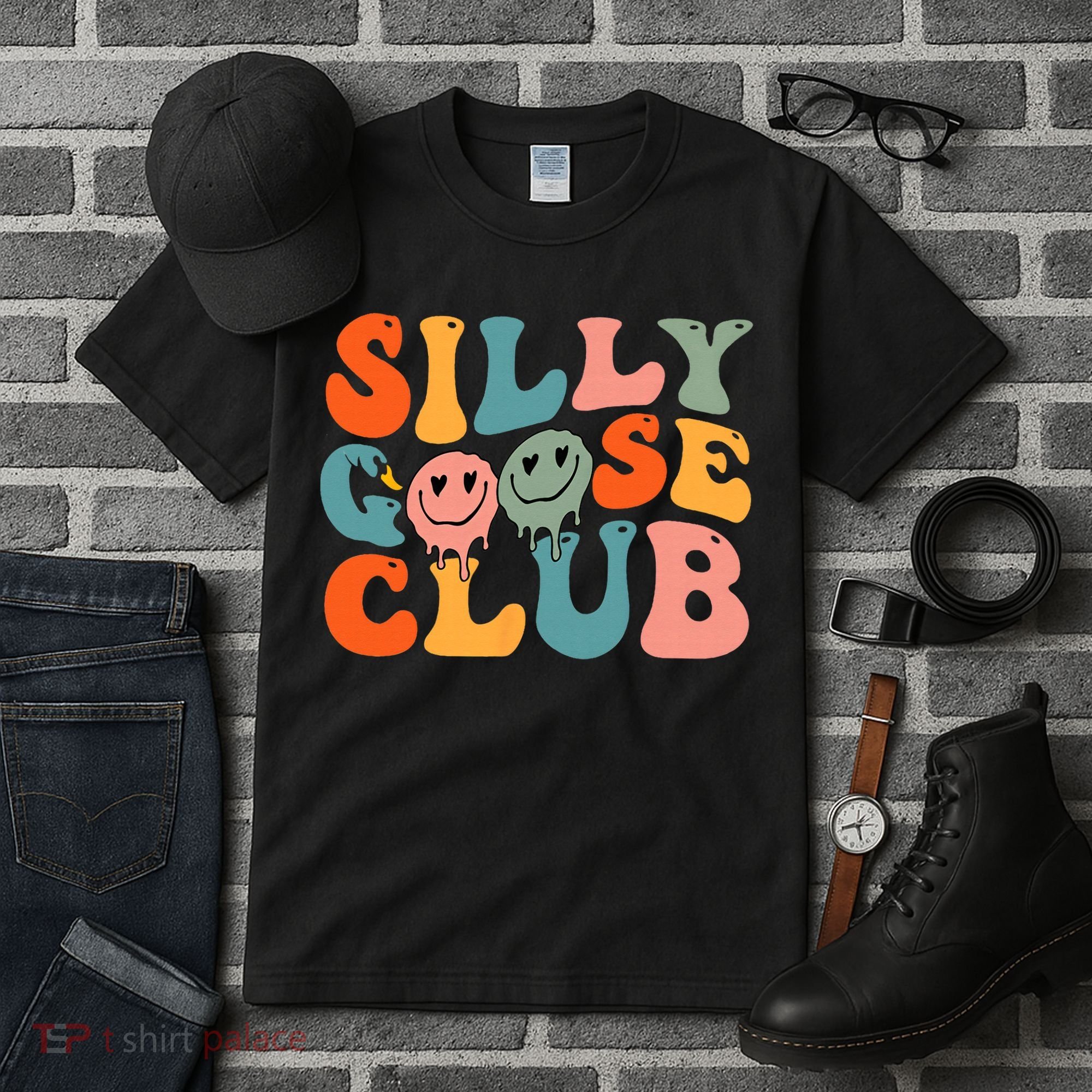 Silly Goose Club Silly Goose Meme Smile Face Trendy Costume Tall T-Shirt
