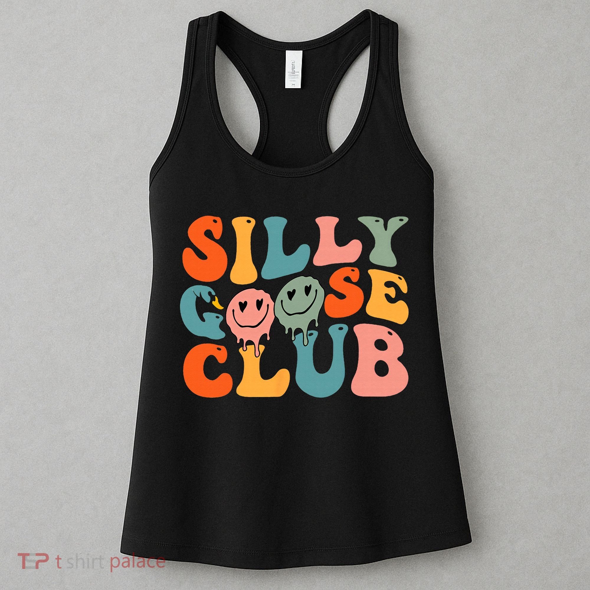 Silly Goose Club Silly Goose Meme Smile Face Trendy Costume Women's Tank Top